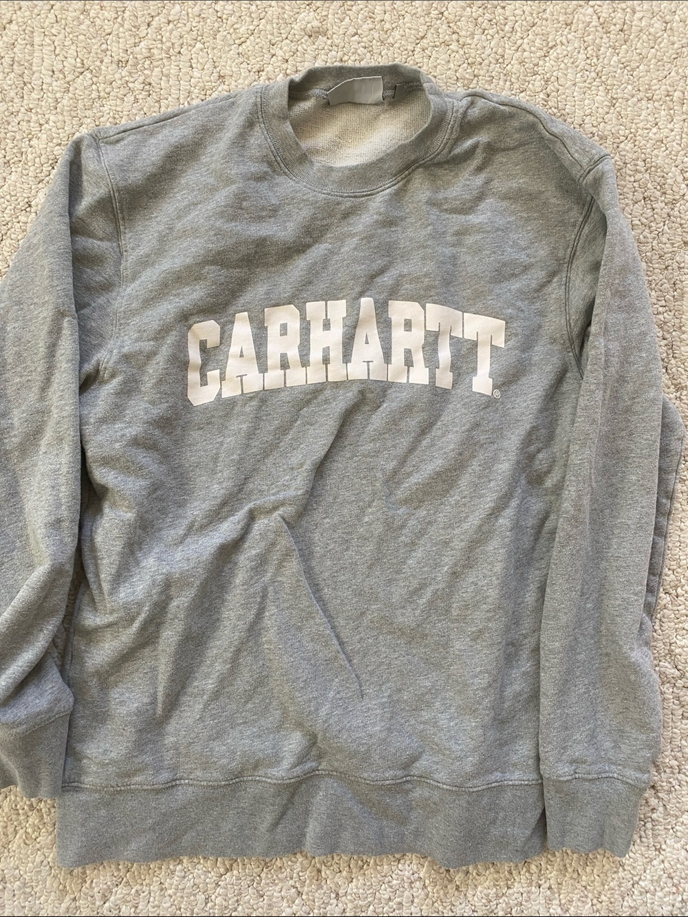 Carhartt Gray Crewneck Sweatshirt with White Logo